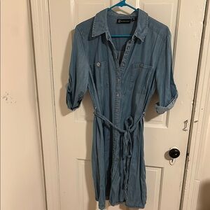 Blue Denim Shirt Dress